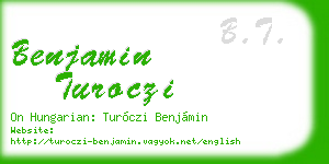 benjamin turoczi business card
